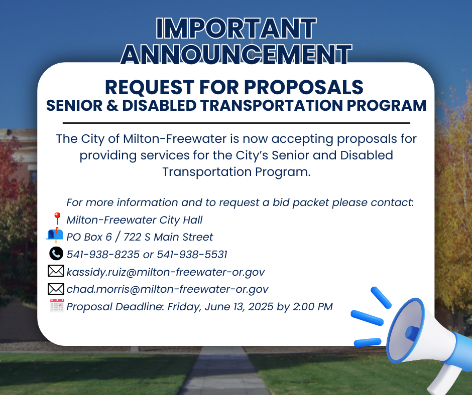 RFP - Senior and Disabled Transportation Service