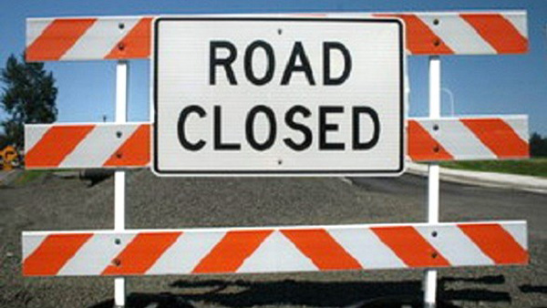 Road Closed sign