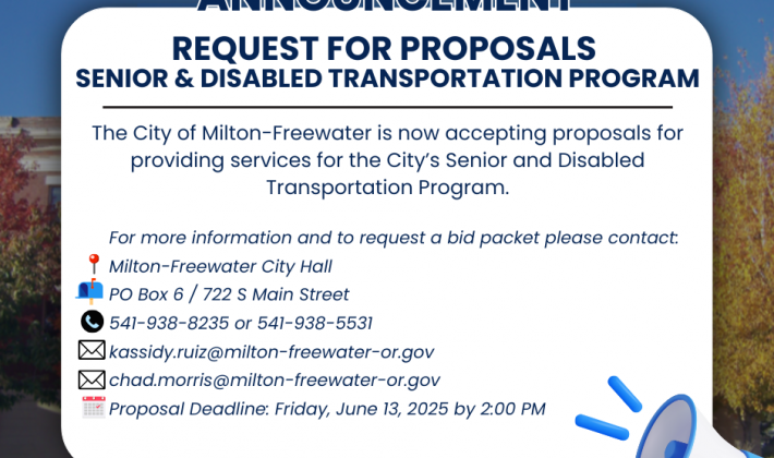 Request for Proposals - Senior & Disabled Transportation Program  